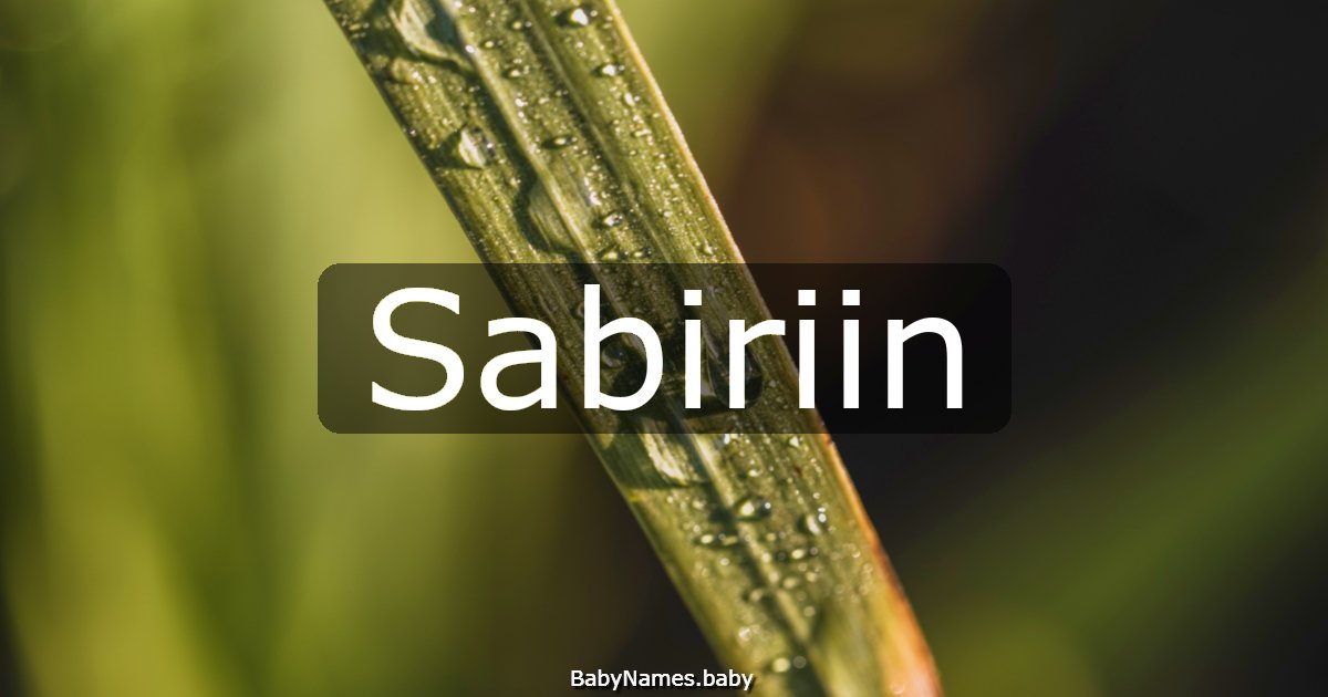 Sabiriin