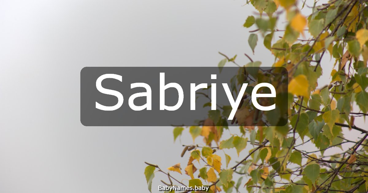 Sabriye
