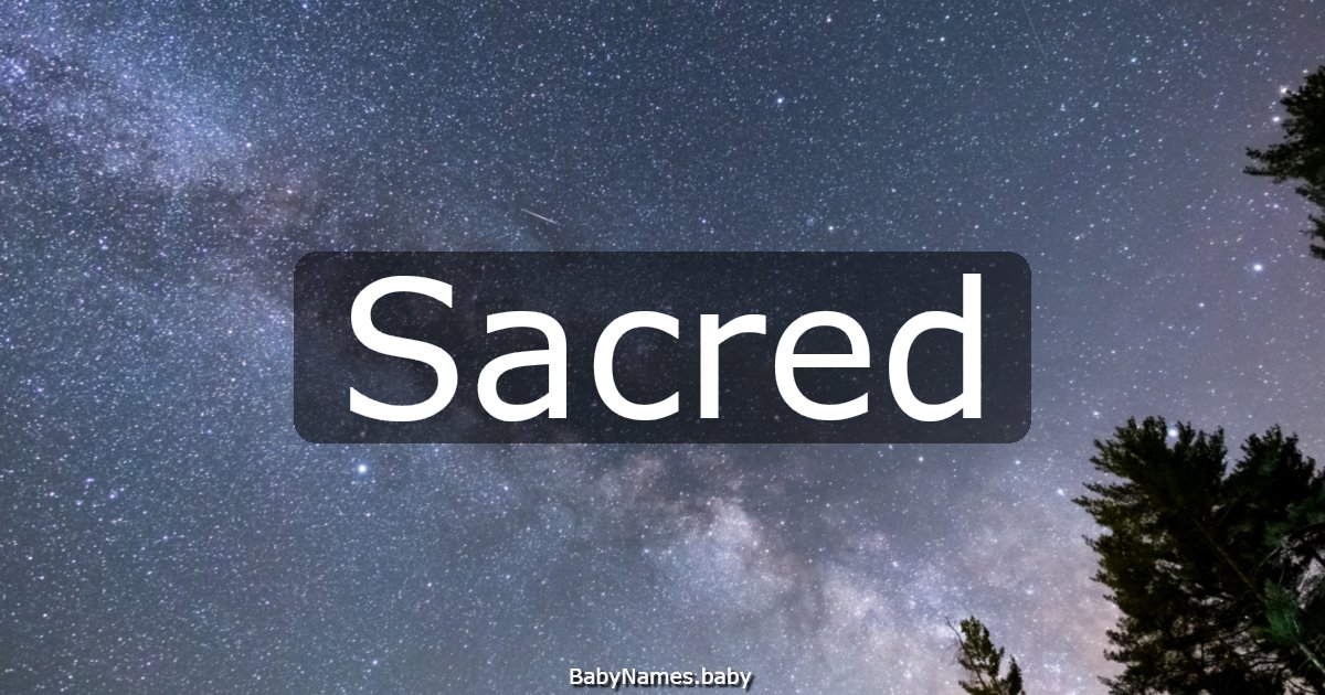 Sacred