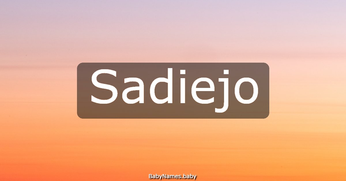 Sadiejo
