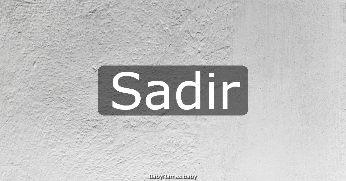 Sadir