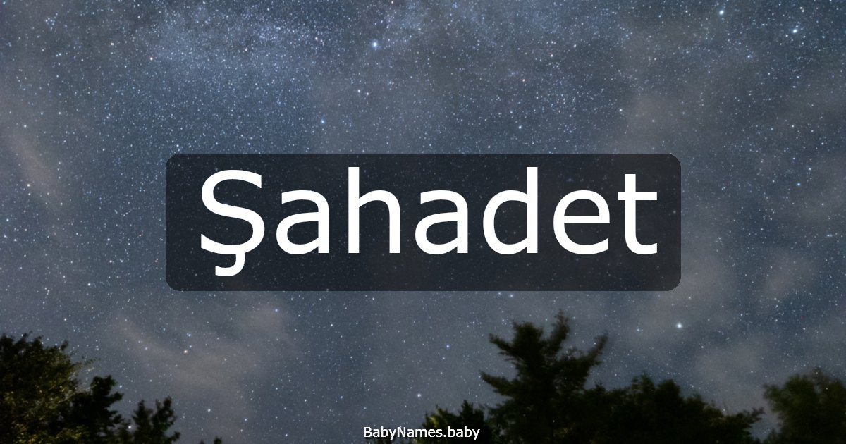 Şahadet