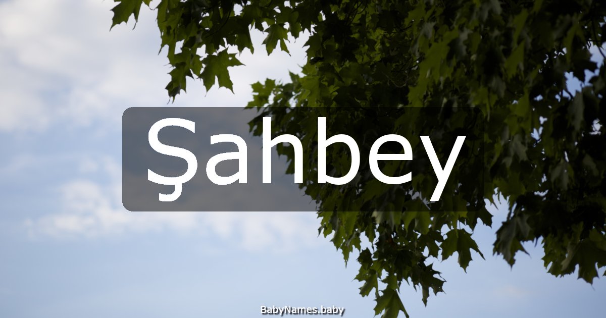 Şahbey