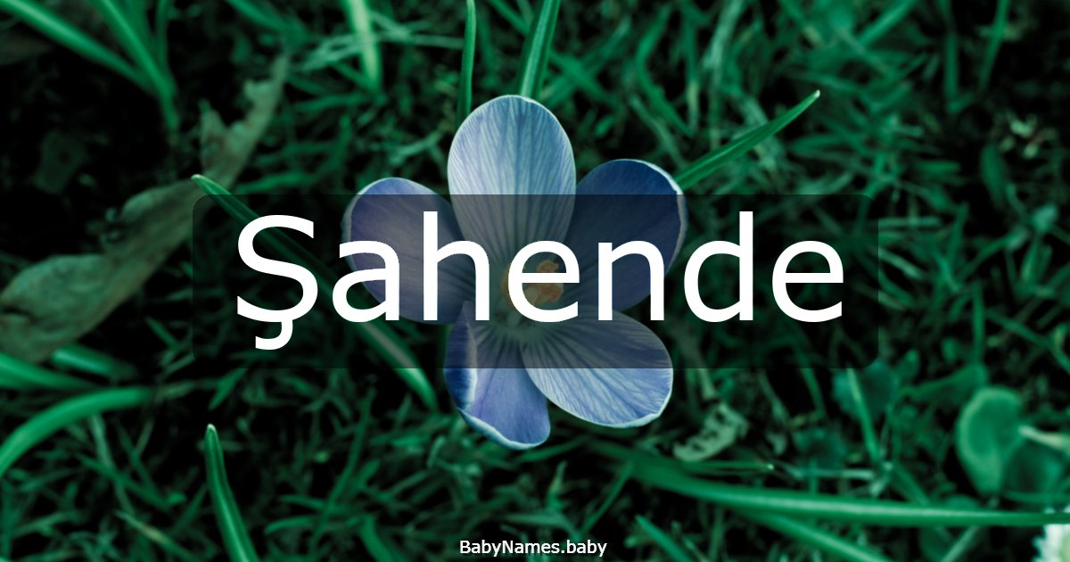 Şahende