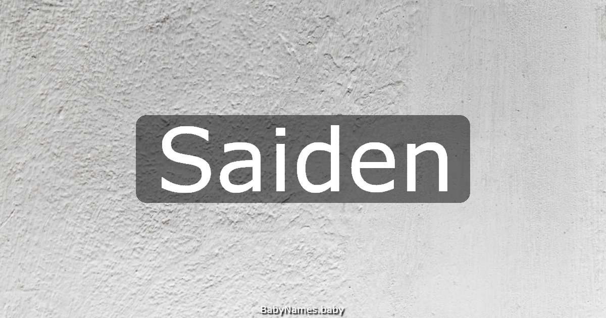 Saiden
