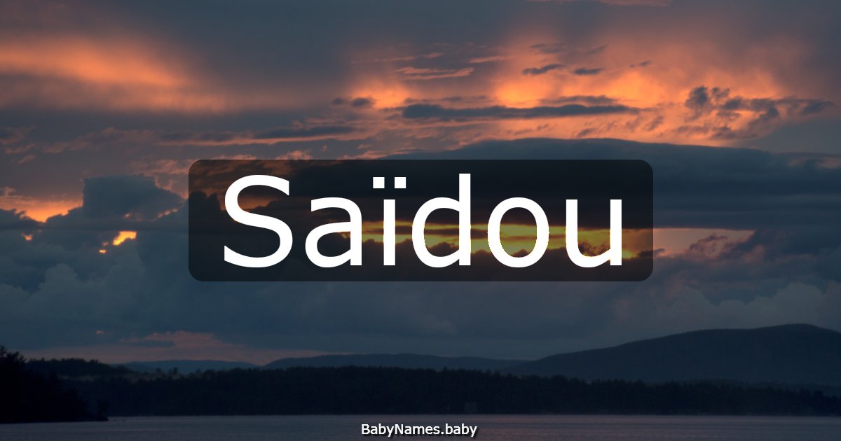 Saïdou