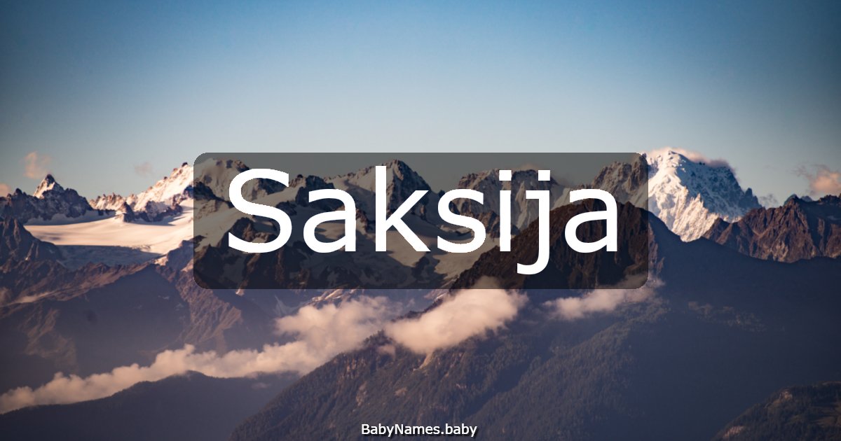 Saksija