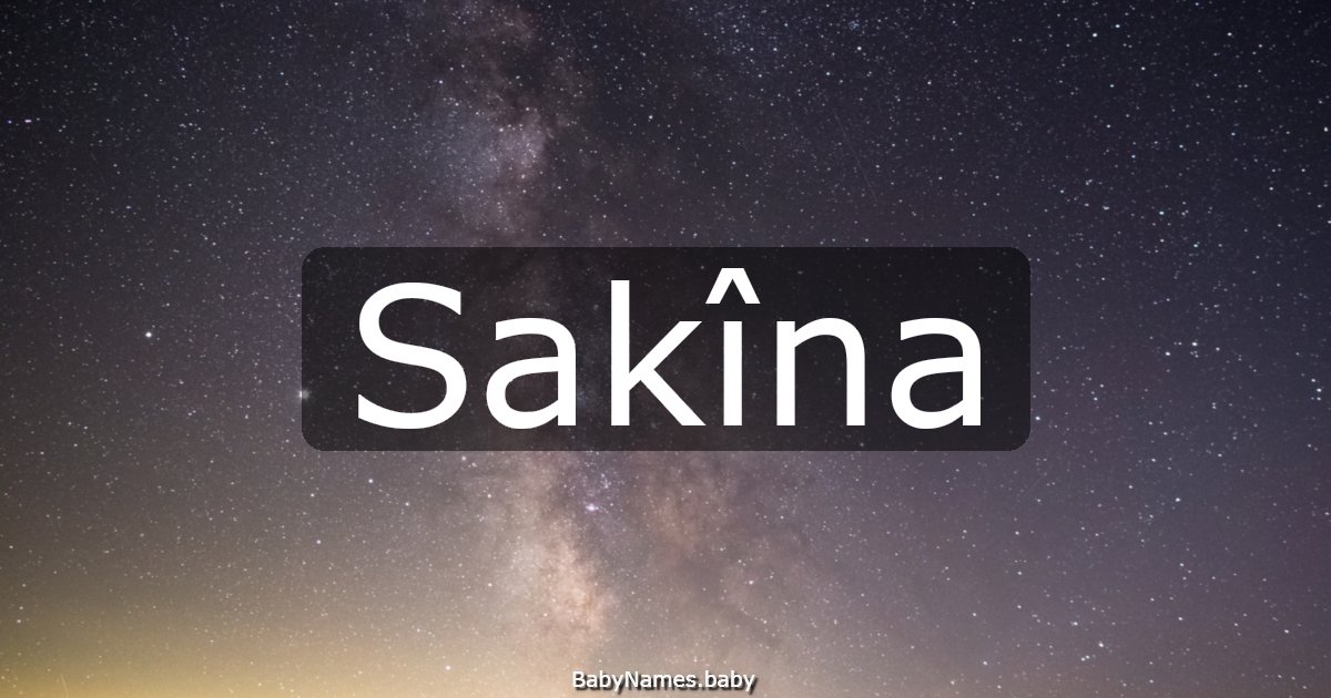 Sakîna