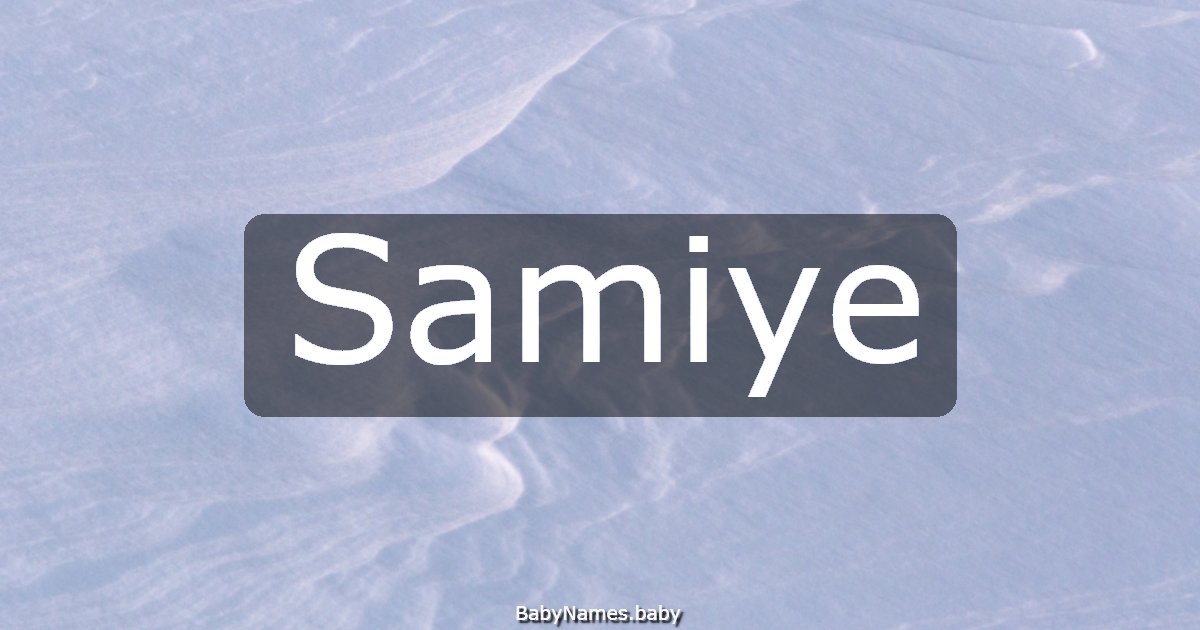 Samiye