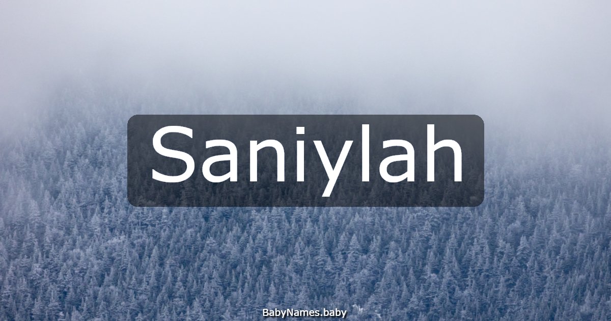 Saniylah
