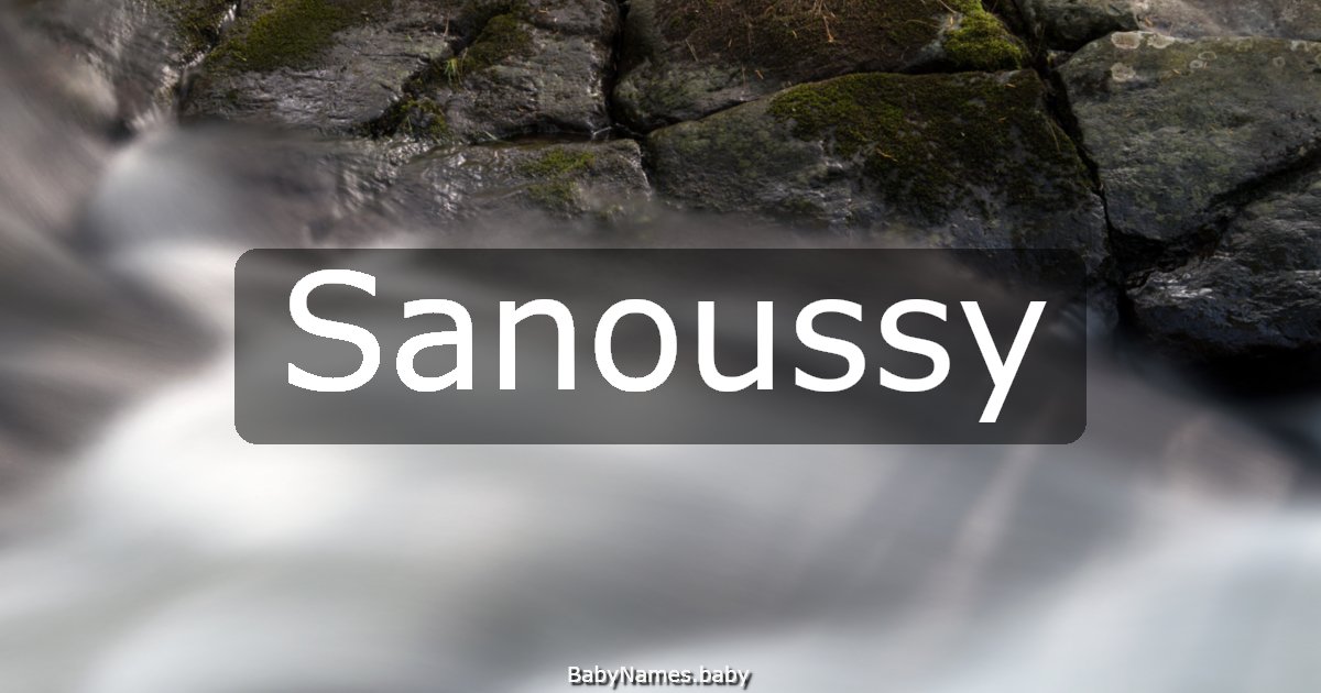 Sanoussy
