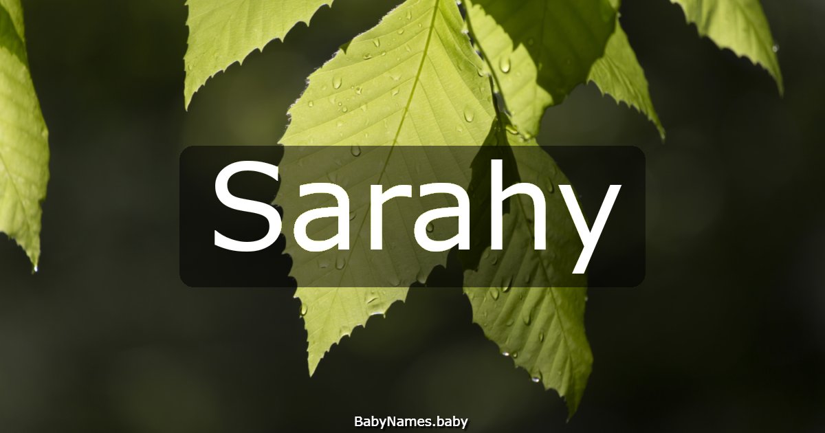 Sarahy