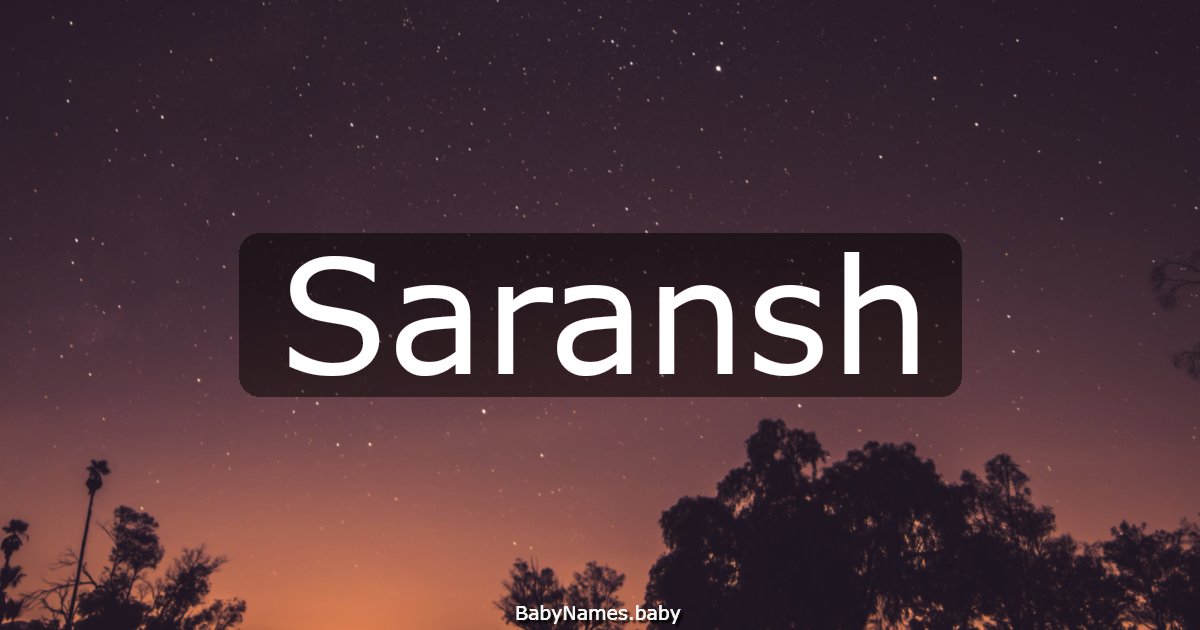 Saransh