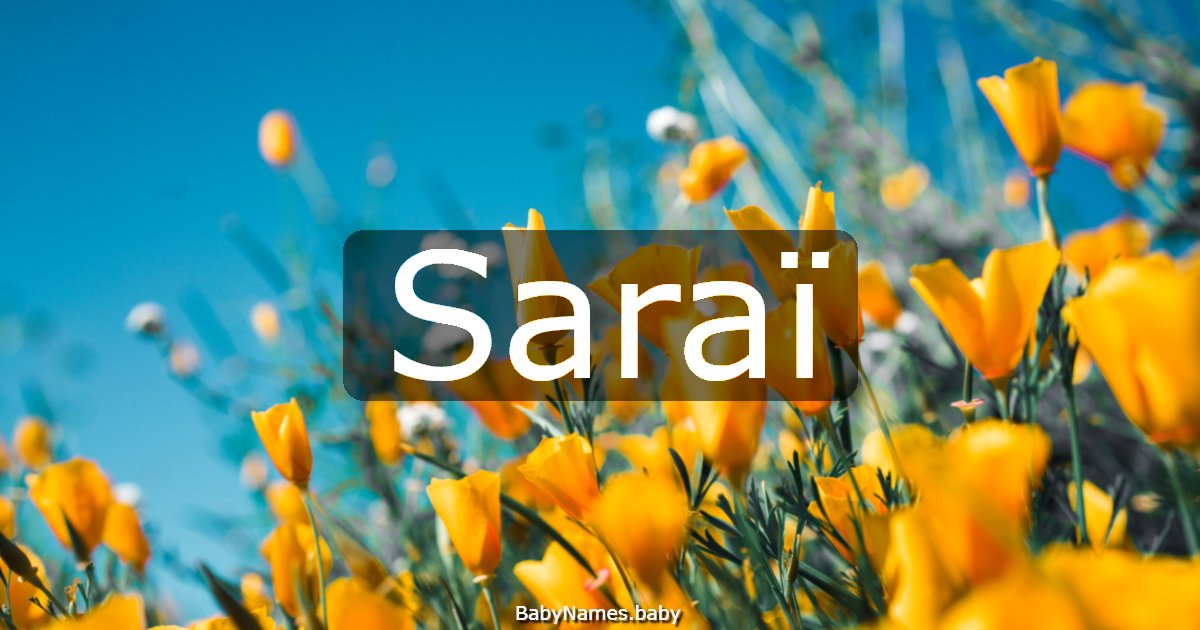 Saraï