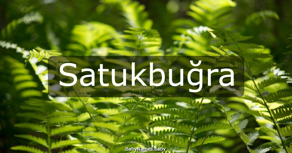 Satukbuğra