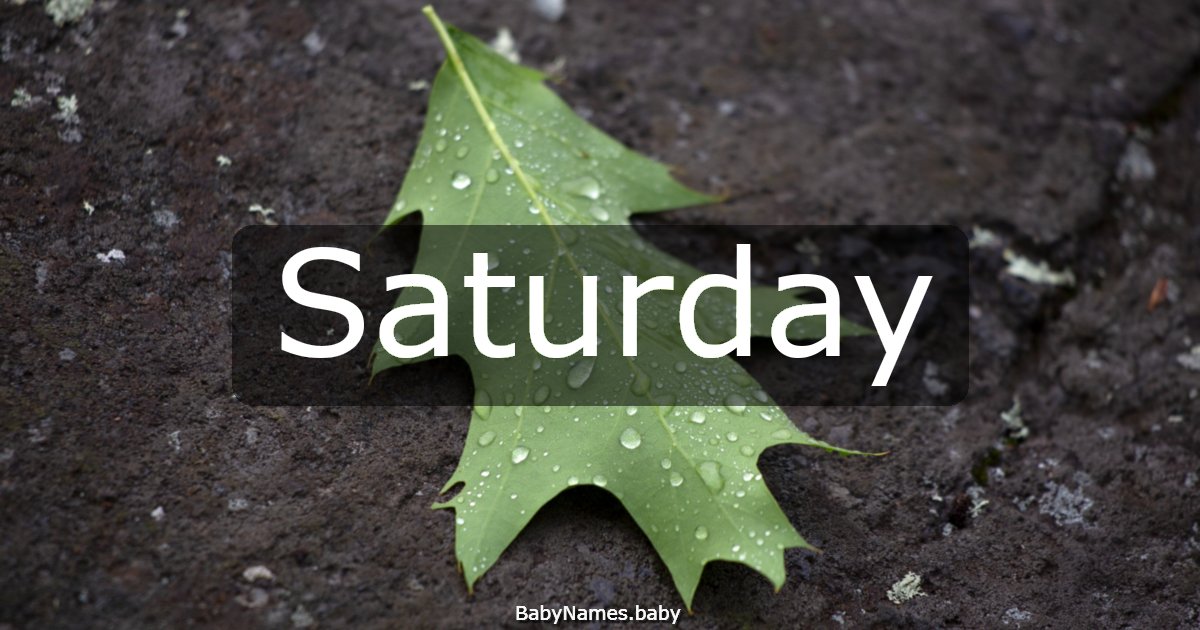 Saturday