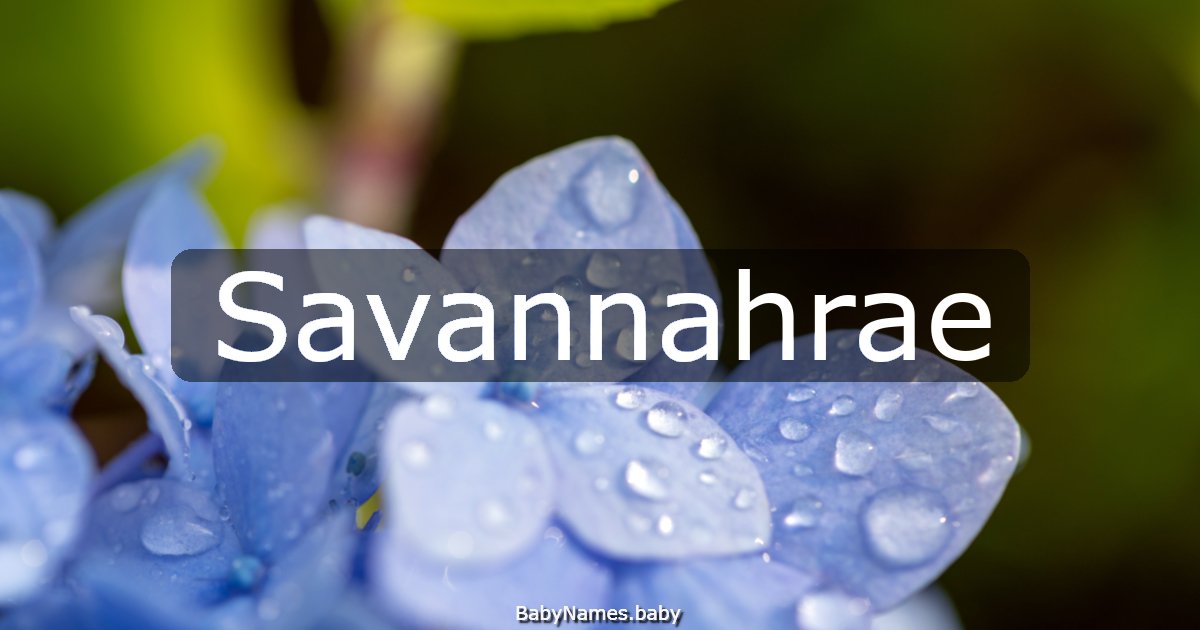 Savannahrae
