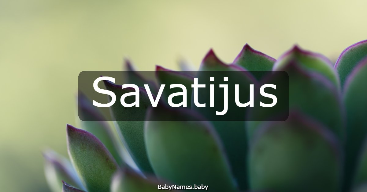 Savatijus