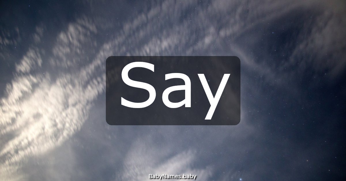Say