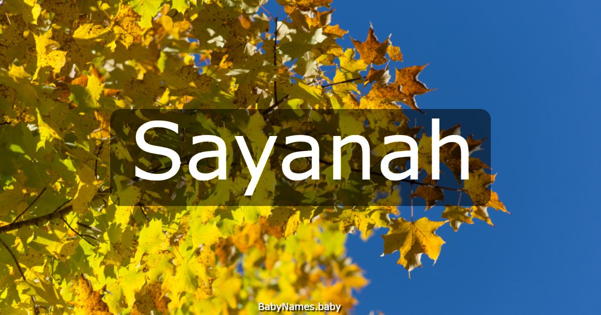 Sayanah