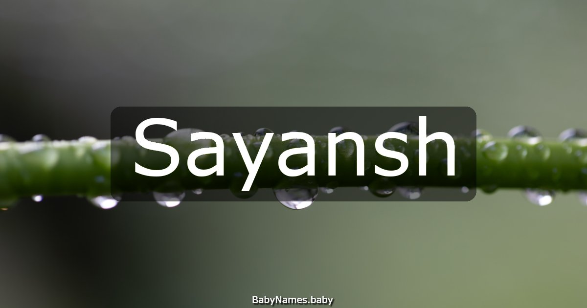 Sayansh