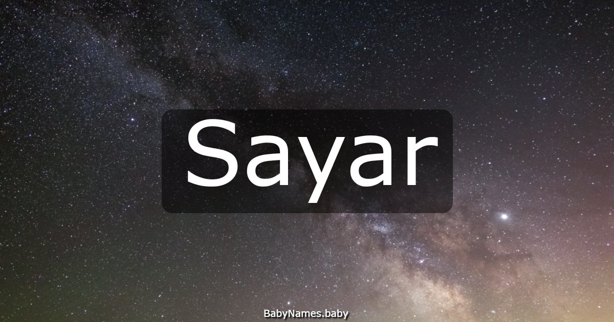 Sayar
