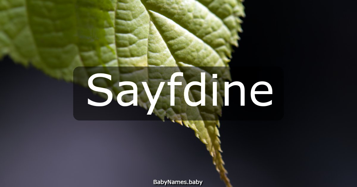 Sayfdine