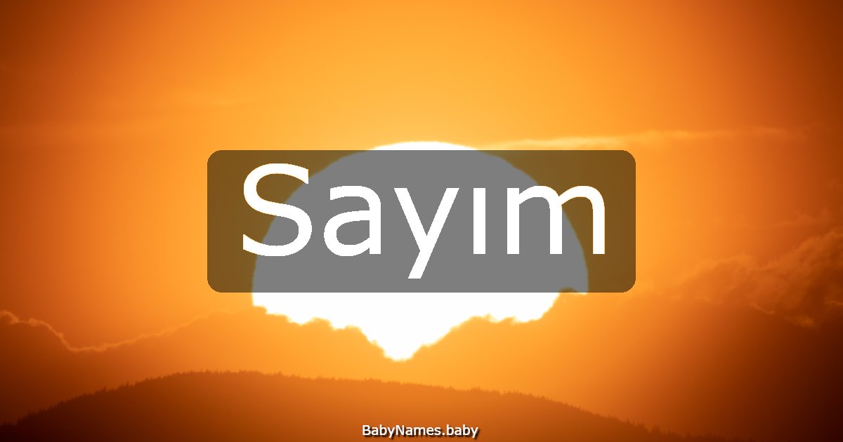 Sayım