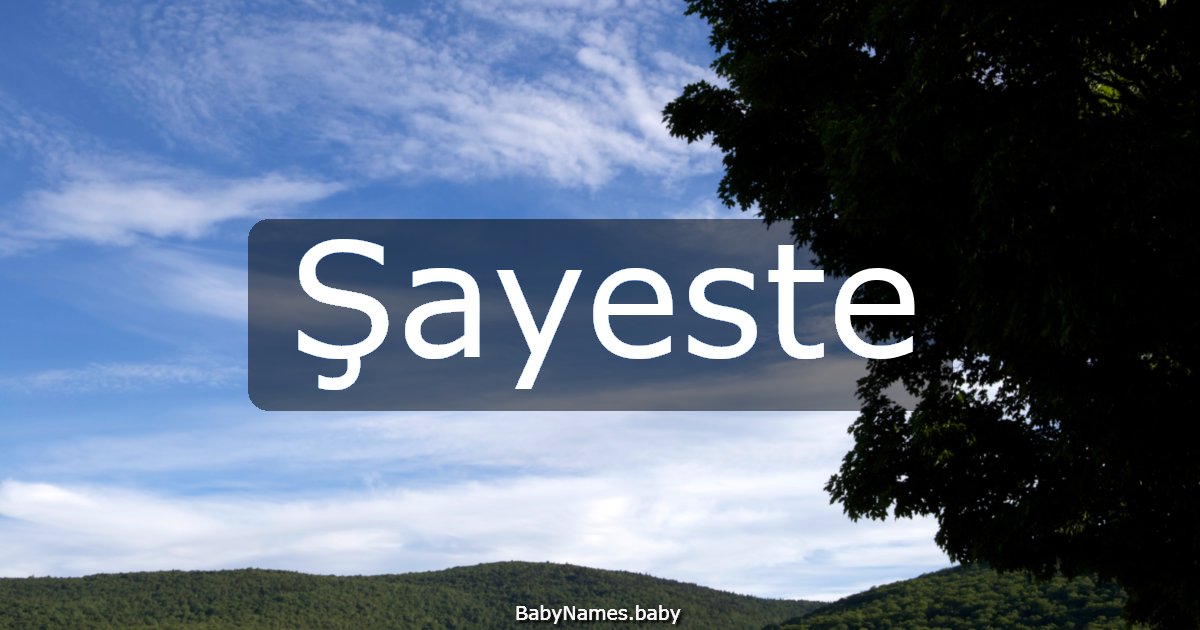 Şayeste