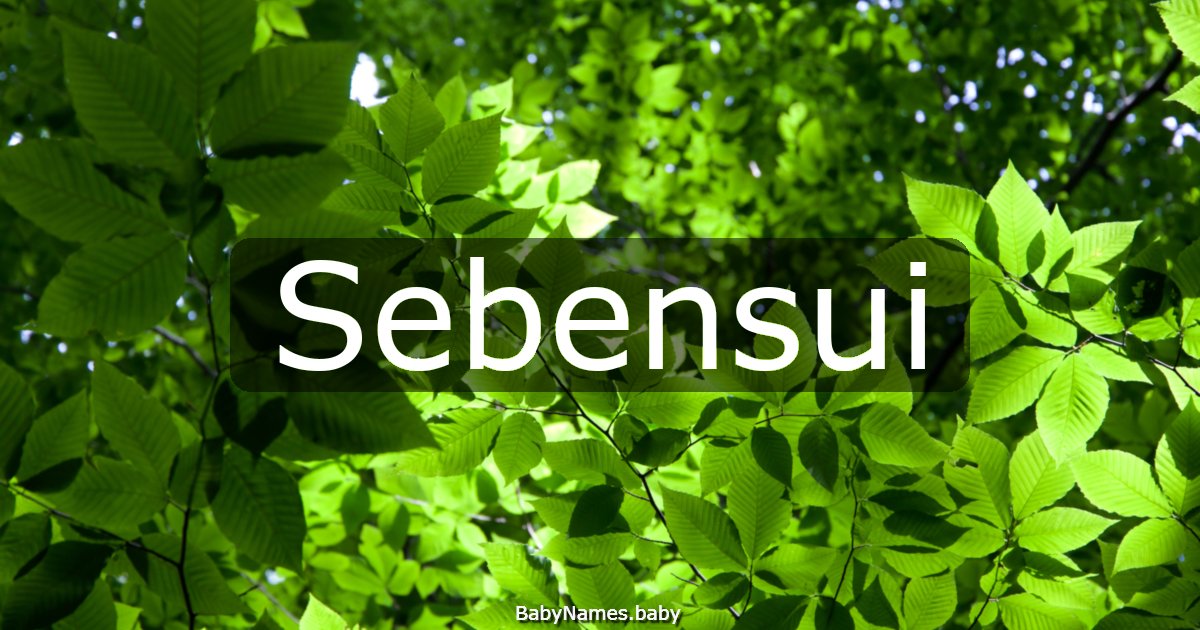 Sebensui