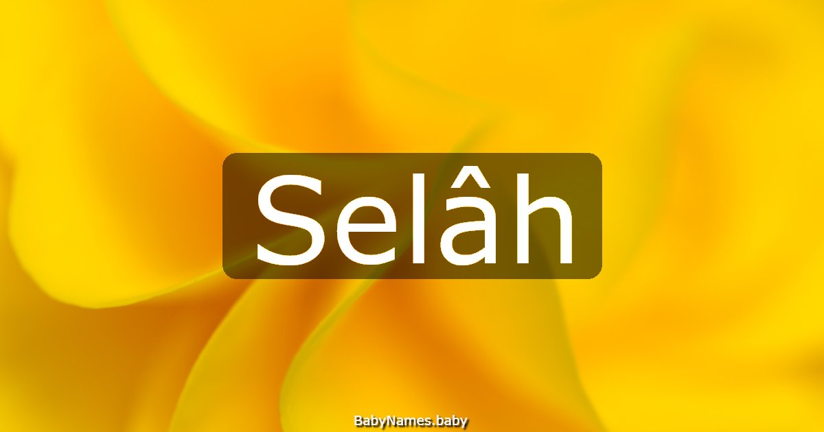Selâh