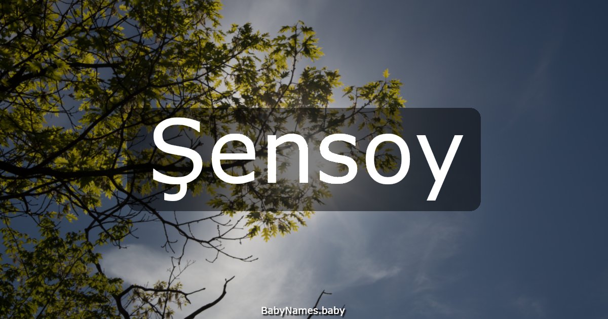 Şensoy