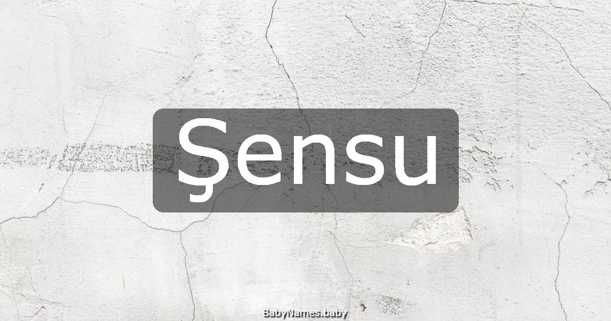 Şensu
