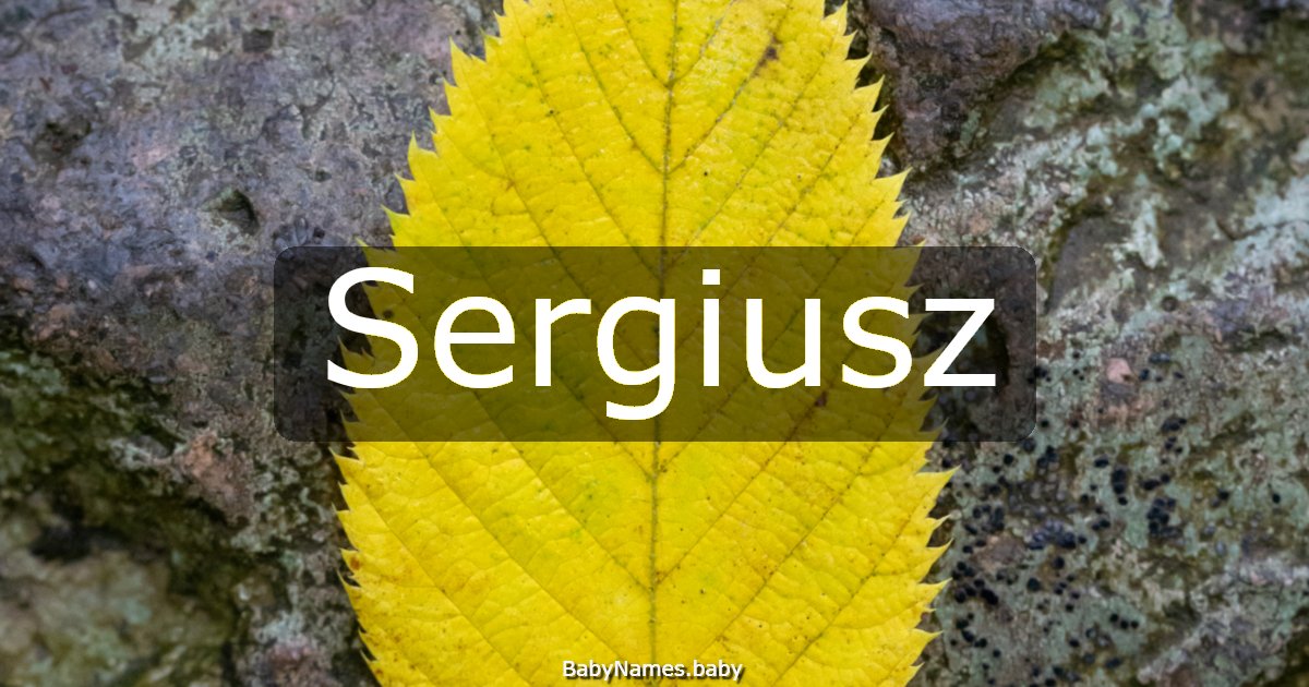 Sergiusz