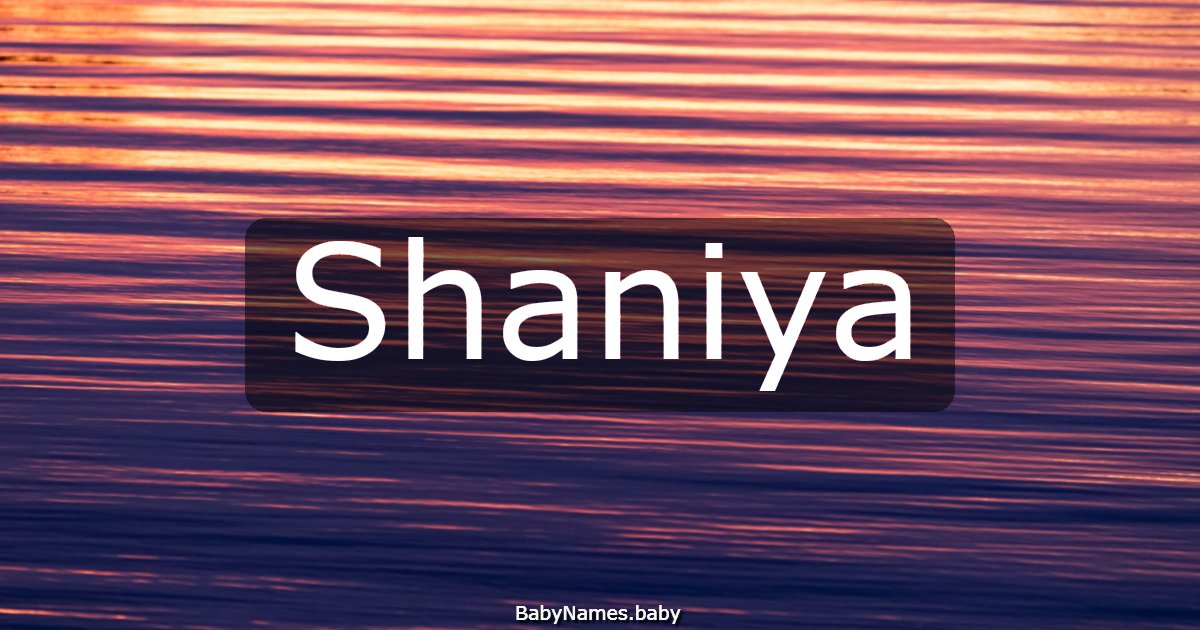 Shaniya