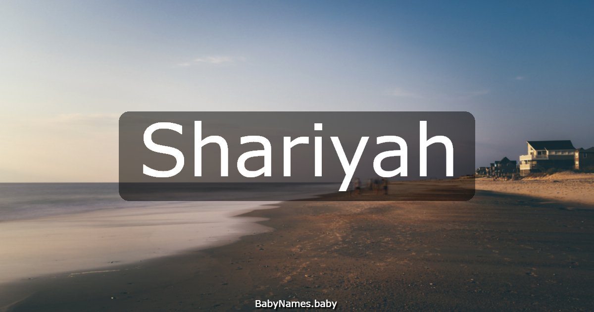 Shariyah