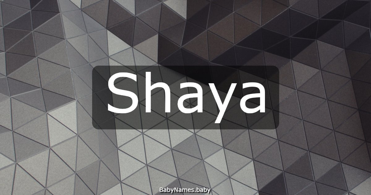 Shaya