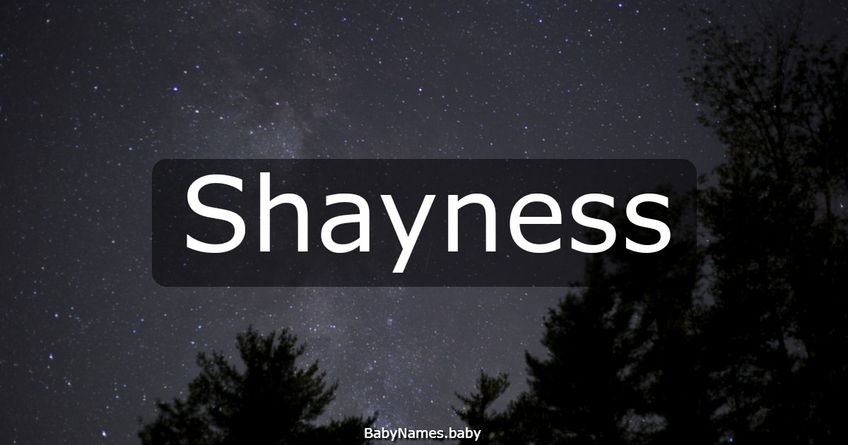 Shayness