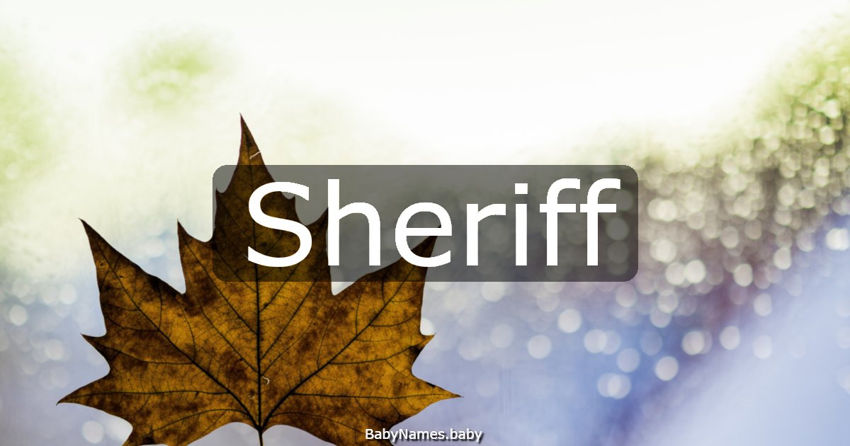 Sheriff
