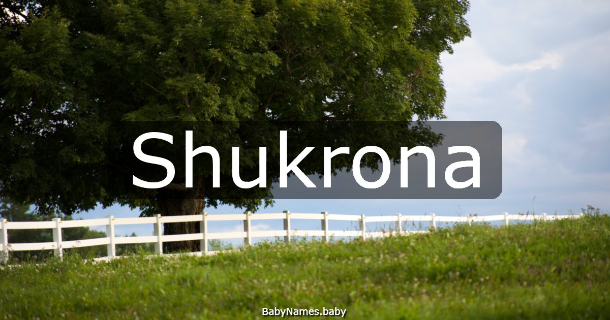 Shukrona