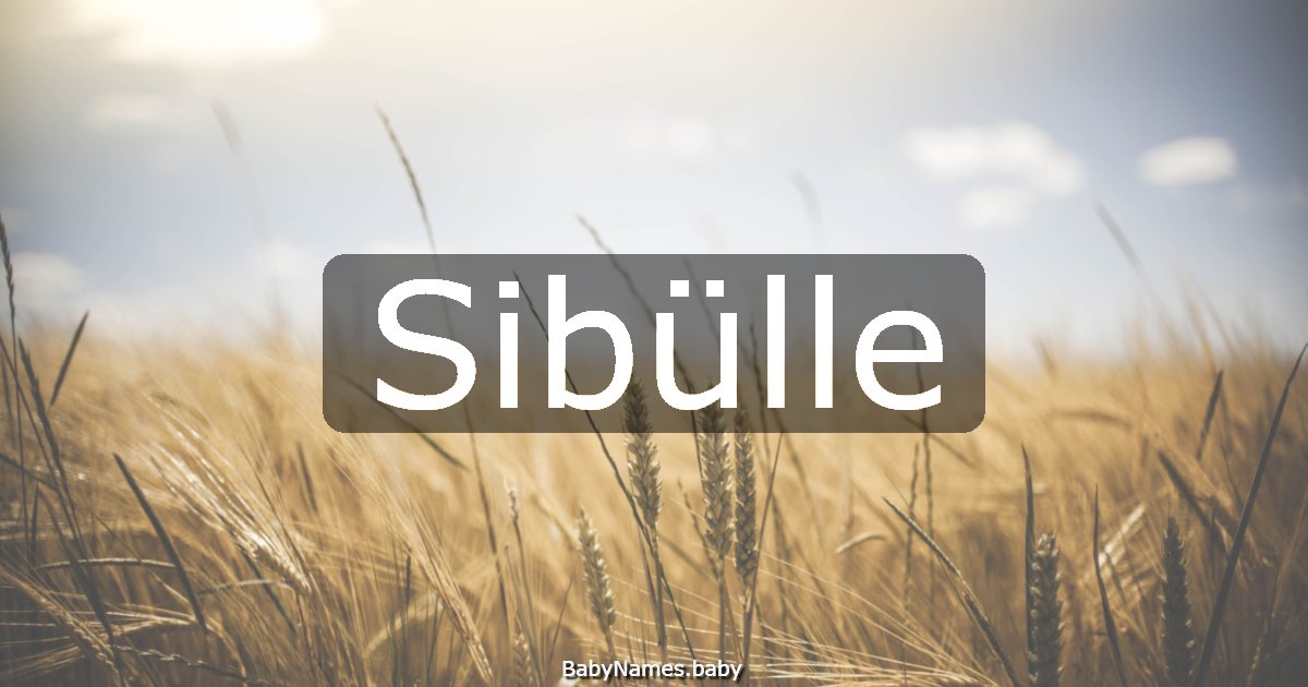 Sibülle