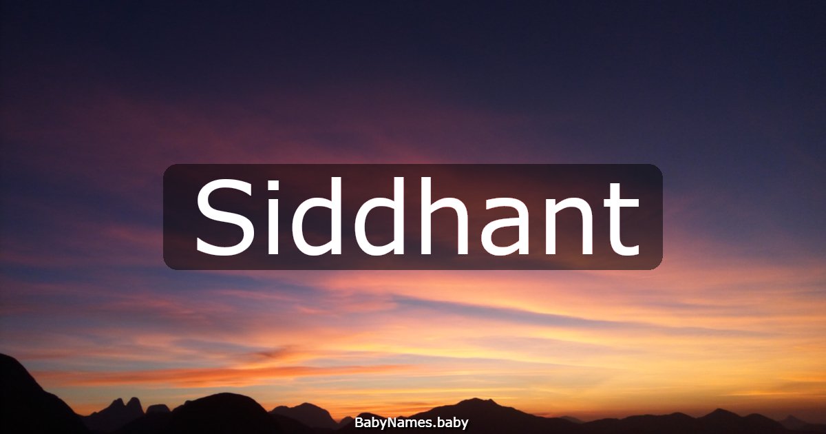 Siddhant