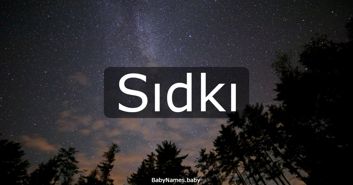 Sıdkı