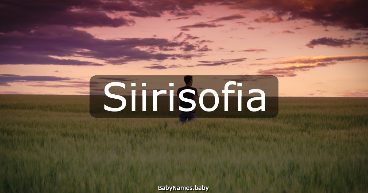 Siirisofia