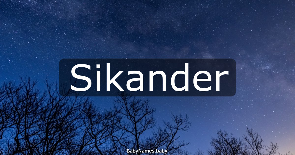 Sikander
