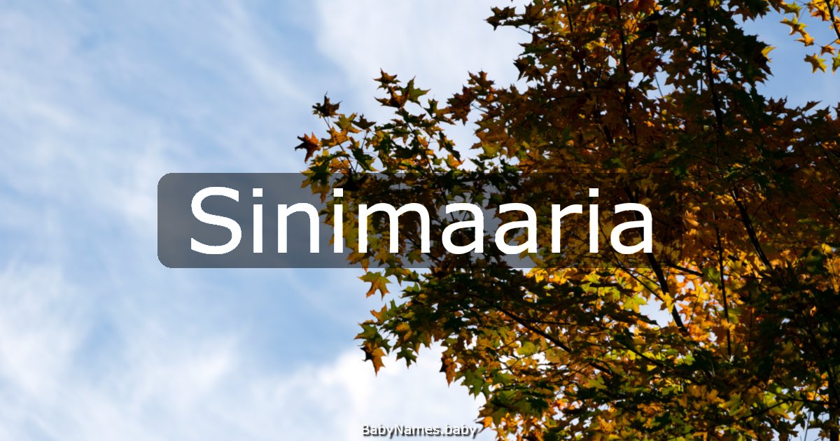Sinimaaria