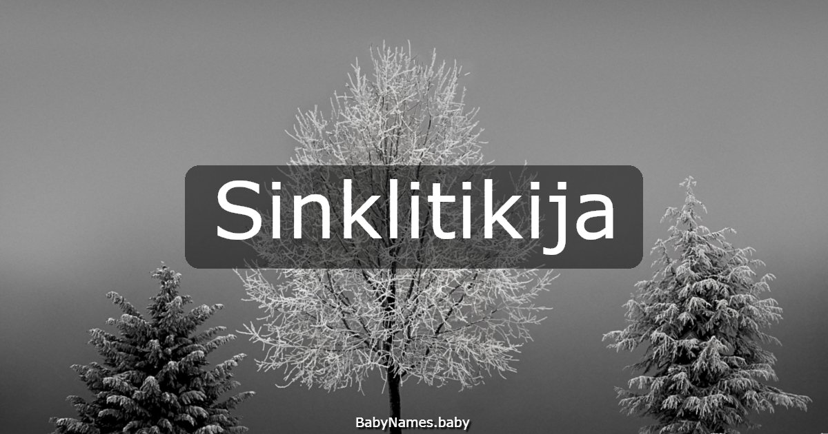 Sinklitikija