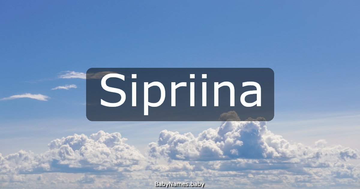 Sipriina