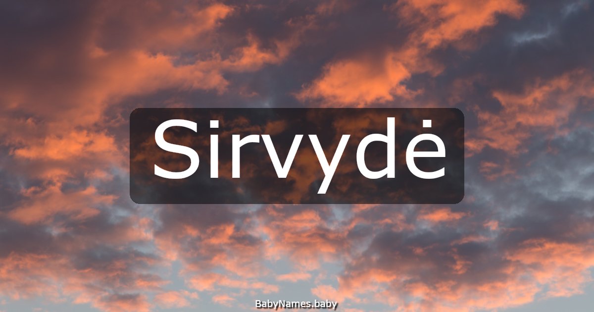 Sirvydė