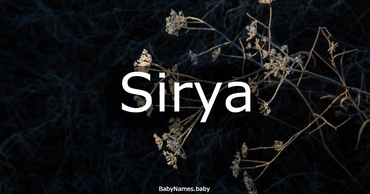 Sirya
